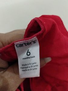 Cute Red Frock For 3-6 Month Girls