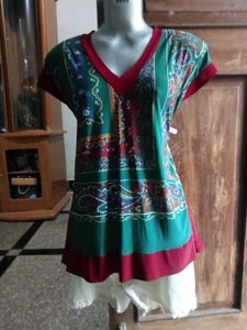 set of 2 Printed Dress, long short
