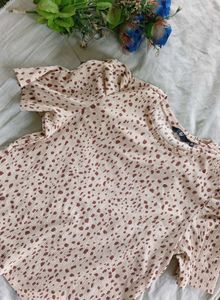 Cute Brown Polka Dot Top