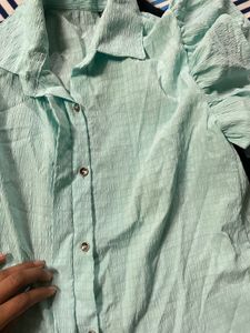 Sky Blue Top With Buttons