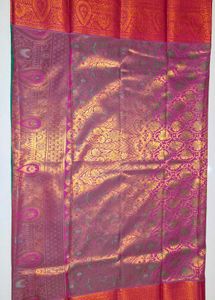 Elegant Green &amp; Pink  Boarder Saree