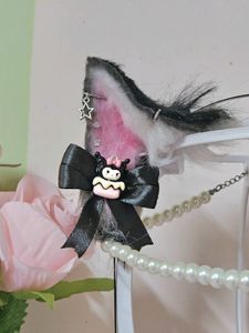 Cupcake Kuromi Cat Ears 🖤🎀✨️