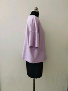 zudio plus size Cute Lilac V-Neck Top
