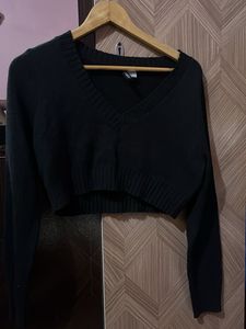 Black knit cardigan