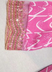 Pink Printed Readymade Suit