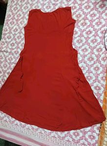 Red Button-Down Dress