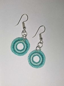 Aqua Blue Hoop Earrings – Lightweight &amp; Elegant