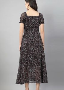 Floral Print Georgette Maxi Dress