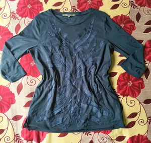 Embroidered Long Sleeve Top