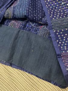 Navy Blue Sequins Heavy Saree