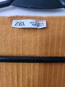 Mustard Cardigan From Zara