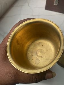 Vintage Brass Pot with Handle