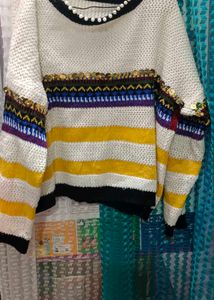 oversized Sweater top with Sequins