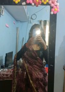 Black Net Saree