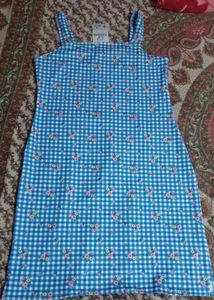 Cute Gingham Floral Dress