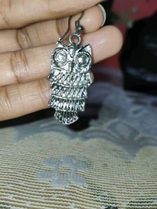 Silver Owl Earrings