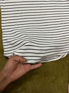 Women striped fit &amp; flare dress