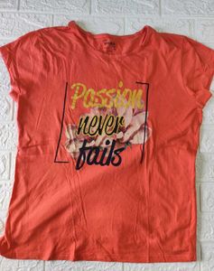 Coral Graphic Print Tee
