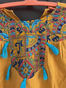 Ethnic Style Mustard Tunic &amp; Pants