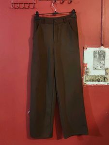 Brown Wide Leg Trousers