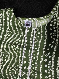 Mehandi Green Bandhani Kurti On Sale!