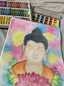Buddha Watercolor Art