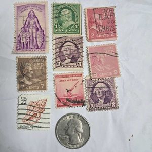 Rare 1940s-1970s vintage USA Stamps
