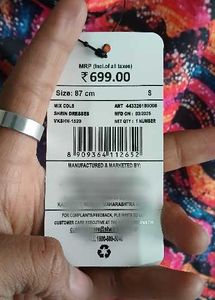 ✨️Abstract Print Fancy Dress For Girls 👌