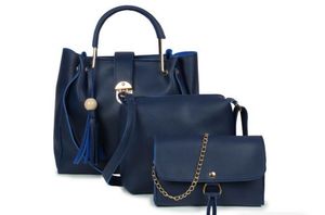 Navy Blue Handbag set of 3 by Loomy