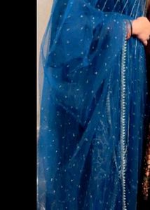 Sea🌊Blue Sharara Suit &amp; Dupatta For 34 Bust