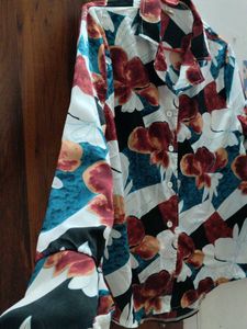 Floral Print Long Sleeve Shirt