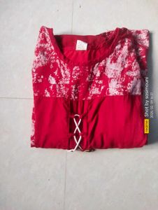 Smooth Red Colour Kurtha
