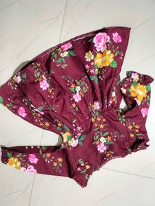 Maroon Frock 9-12 Months
