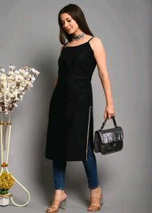 Sleek Black Slip Kurti