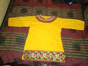 Yellow Embroidered Kurta
