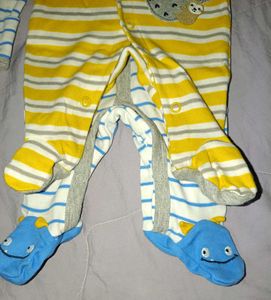 Striped Baby Sleepers - Set of 2