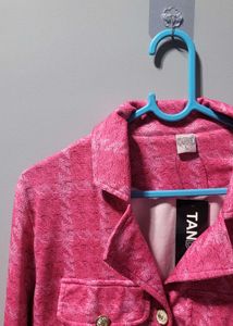 Pink Blazer and Skirt Set