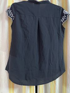 Black embroidered shirt