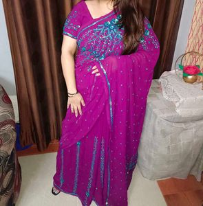 Purple Saree 💜