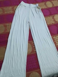 White Plazo Pants