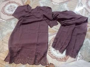 Pakistani Cutwork Kurta Pant Set