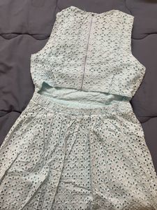 Beautiful Pastel Blue Dress With Back Styling Cut