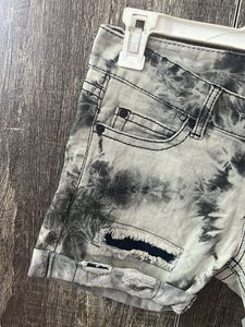 Shaded Denim Shorts Waist 30