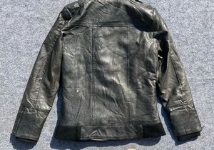Black Leather Hooded Jacket