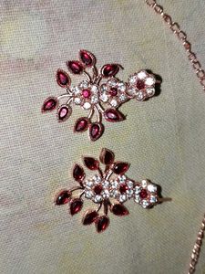 Rose Gold Flower Digine Jewellery Set