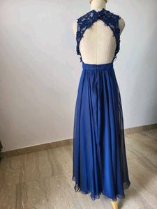 Elegant Navy Blue Maxi Dress