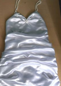 White Satin Dress
