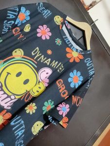 Multi Floral Printed T-shirt For 42 Chest