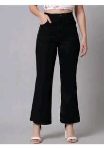 Black Flared Wide Leg Jeans