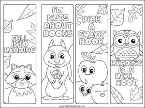 Cute Coloring Bookmarks for Kids
